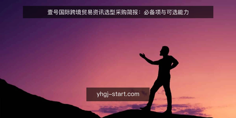 壹号国际跨境贸易资讯选型采购简报:必备项与可选能力 — 先定义需求边界:你要解决什么问题 配图